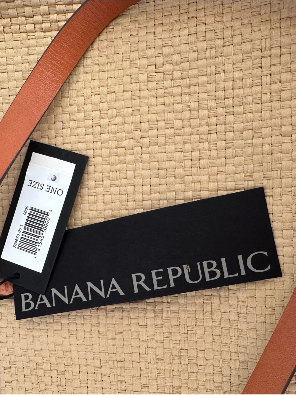 Banana Republic Straw Fringe Tote in Tan with Leather Straps - Picture 2 of 6